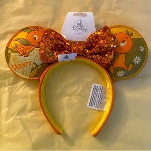 - 2023 EPCOT International Flower & Garden Festival Orange Bird Ears Headband 🍊